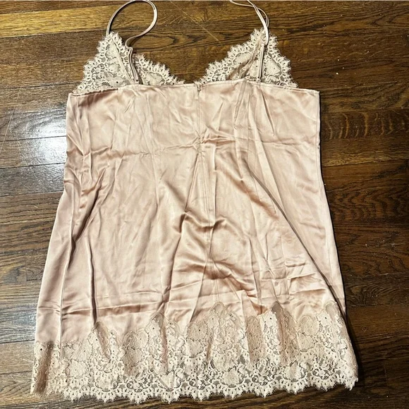 H&M Light Beige Lace Slip Mini Dress - Picture 8 of 9